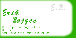 erik mojzes business card